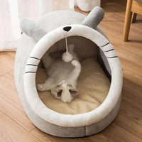 Deep Sleep Cat Bed – Cartoon Pet Cave Bed