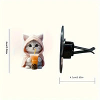 Cute Cat Acrylic Car Aromatherapy  Long-Lasting Fragrance | Vent Clip | Decorative Air Freshener