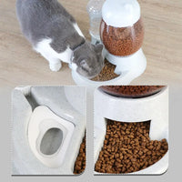 Automatic Press-Type 2-in-1 Cat Feeder & Water Dispenser