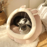 Deep Sleep Cat Bed – Cartoon Pet Cave Bed