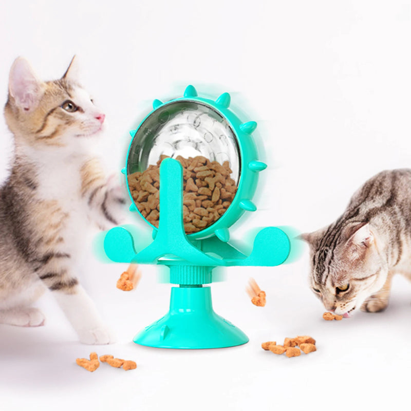 Interactive Treat Leaking Toy – Ferris Wheel Slow Feeder for Cats & Small Dogs
