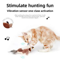 Hot Cat & Dog Interactive Toy – Catnip, Touch-Activated Squeaky Plush, USB Rechargeable