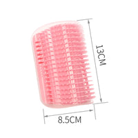 Cat Corner Scratcher & Massager Brush  Self-Grooming Hair Removal Comb for Cats & Kittens