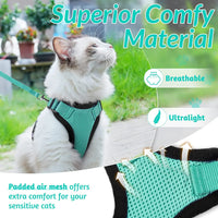 Cat Harness and Leash for Walking  Escape-Proof | Soft Adjustable Vest | Easy Control