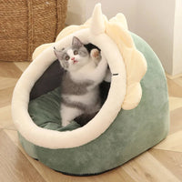 Deep Sleep Cat Bed – Cartoon Pet Cave Bed