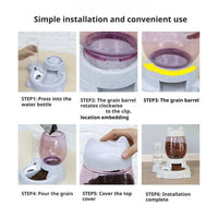 Automatic Press-Type 2-in-1 Cat Feeder & Water Dispenser