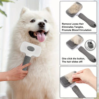 Self-Cleaning Pet Hair Removal Comb – Cat & Dog Slicker Brush for Grooming, Deshedding & Fur Care