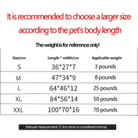 Four Seasons Waterproof PP Cotton Pet Mat  Durable, Bite-Resistant, Thickened Oxford Fabric Bed