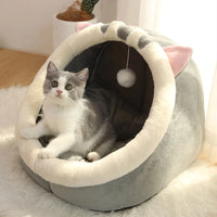 Deep Sleep Cat Bed – Cartoon Pet Cave Bed