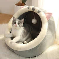 Deep Sleep Cat Bed – Cartoon Pet Cave Bed